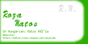 roza matos business card
